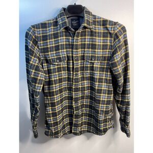 Grayers Mens Button‎ Down Flannel Shirt Size M (Blue)